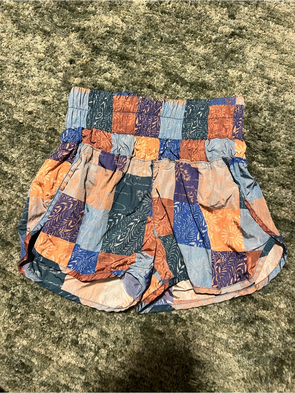 FP Movement by Free People Women’s Patchwork Smocked-Waist Shorts Size XS